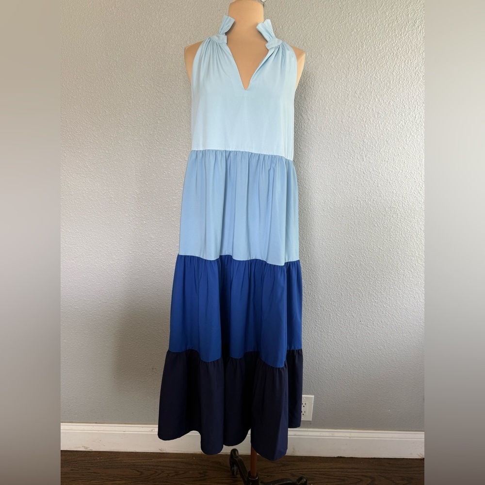 SSYS The Regan Maxi Colorblock Tiered Dress Size Small - Picture 2 of 9